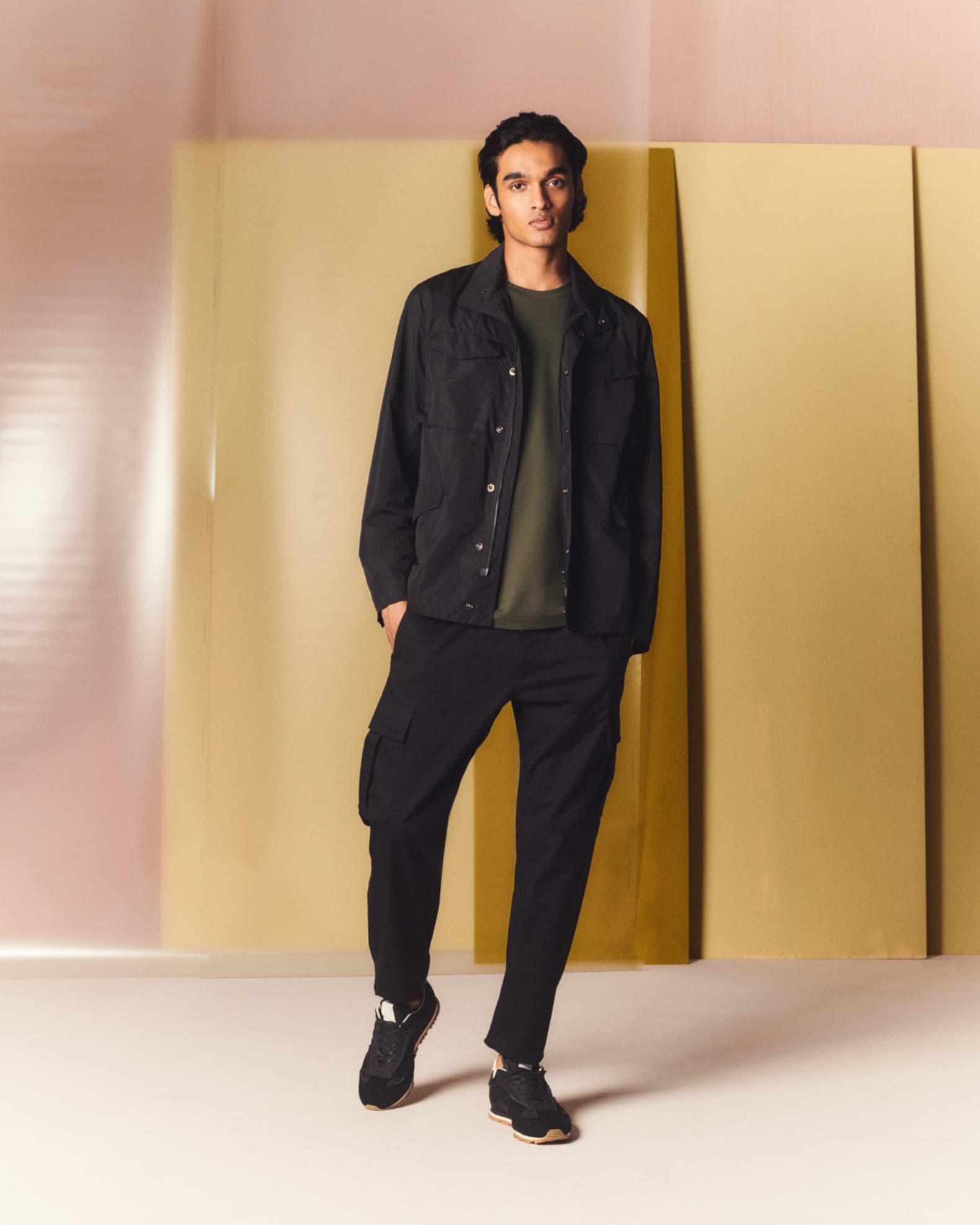 Mens Stretch-Cotton Cargo Trousers Product Image