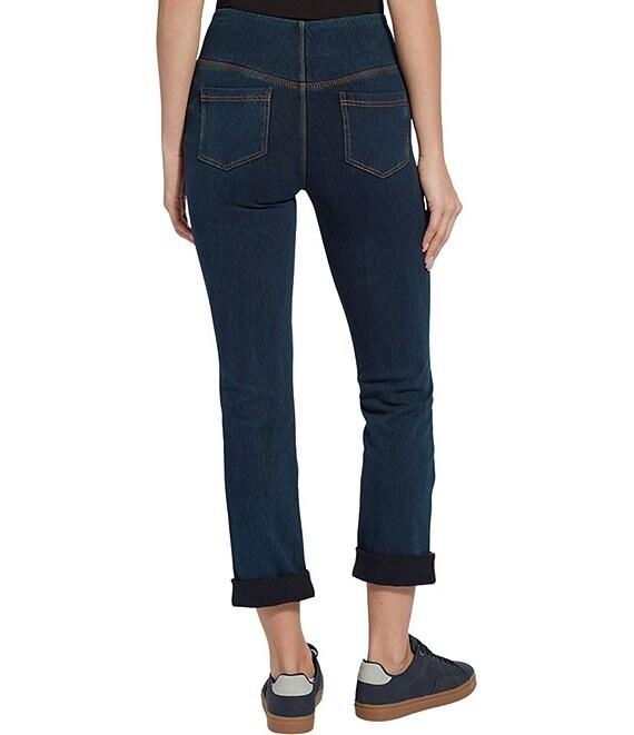 Lysse Boyfriend Cuffed Denim Leggings Product Image