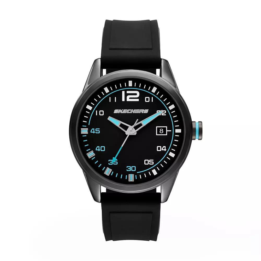 Skechers® Slauson Men's Silicone Watch, Size: 45MM, Black Product Image