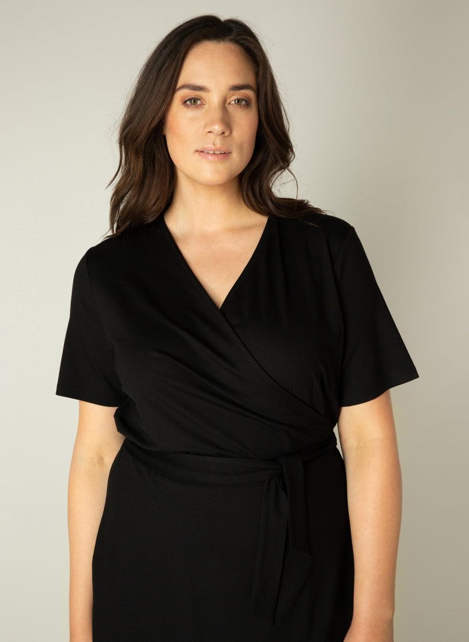 Base Level Abbie Wrap Dress - Sizes 14-28! Product Image
