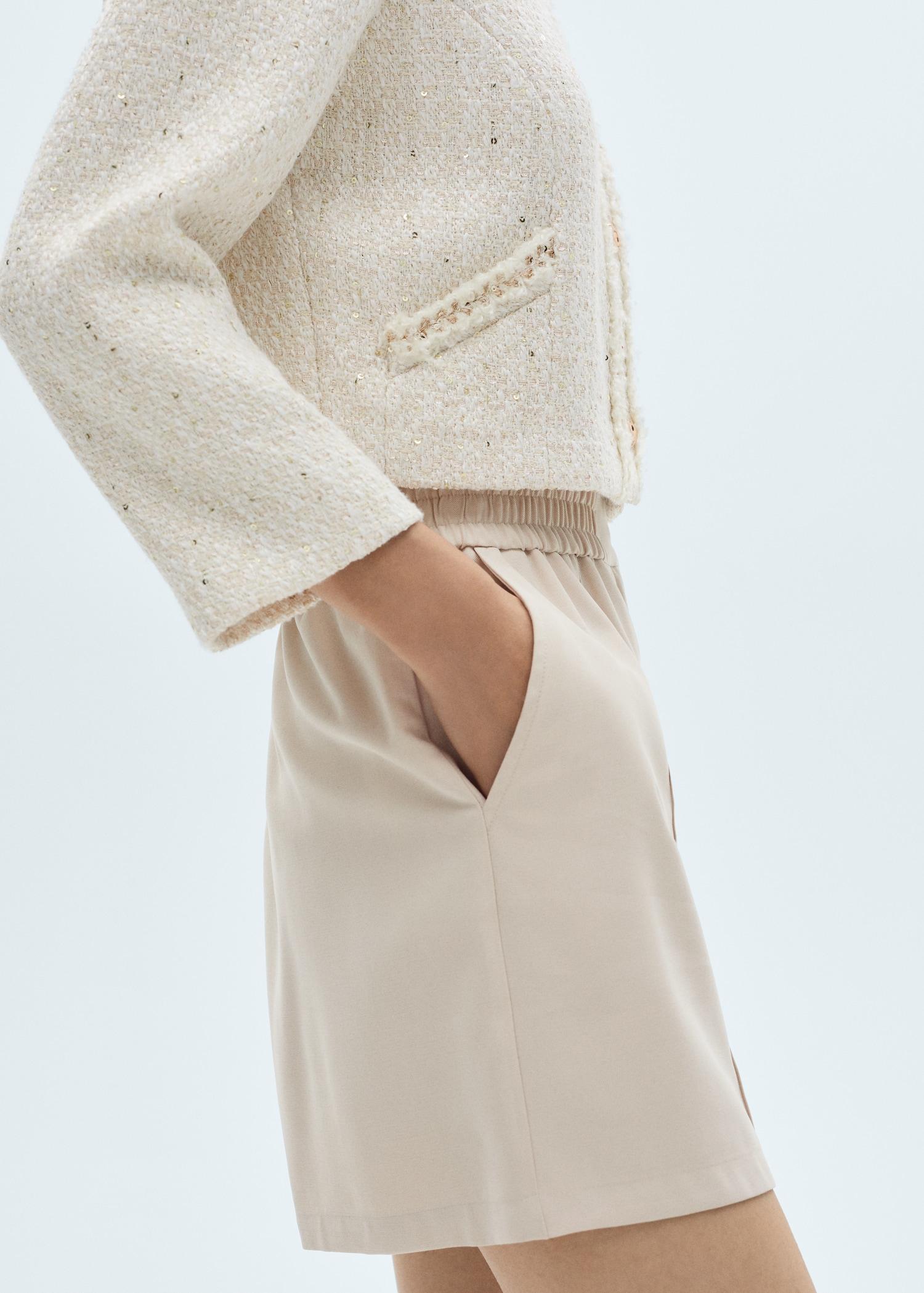 Elastic waist shorts - Women | MANGO USA Product Image