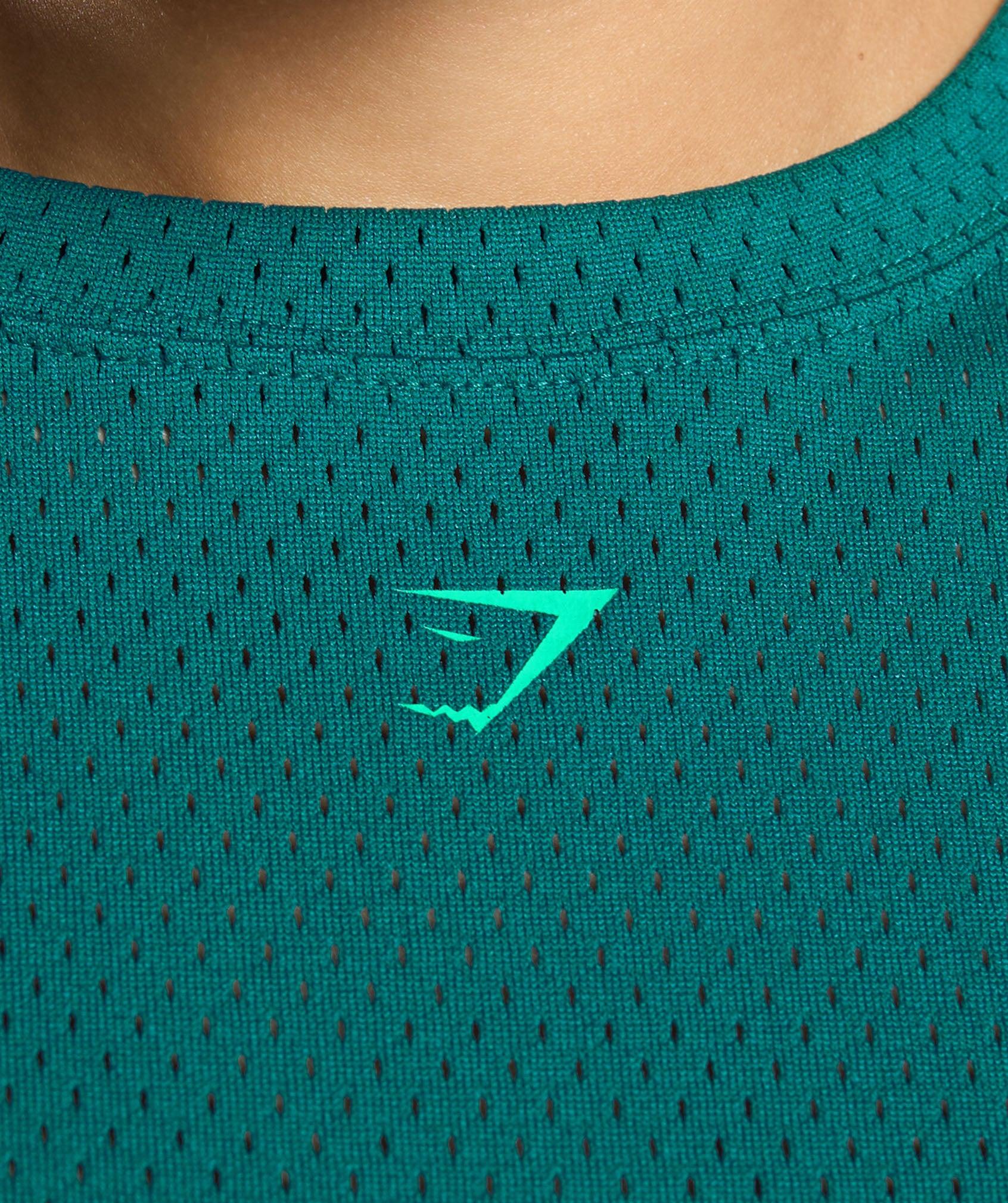 Gymshark Mesh Graphic Oversized T-Shirt - Functional Teal Female Product Image