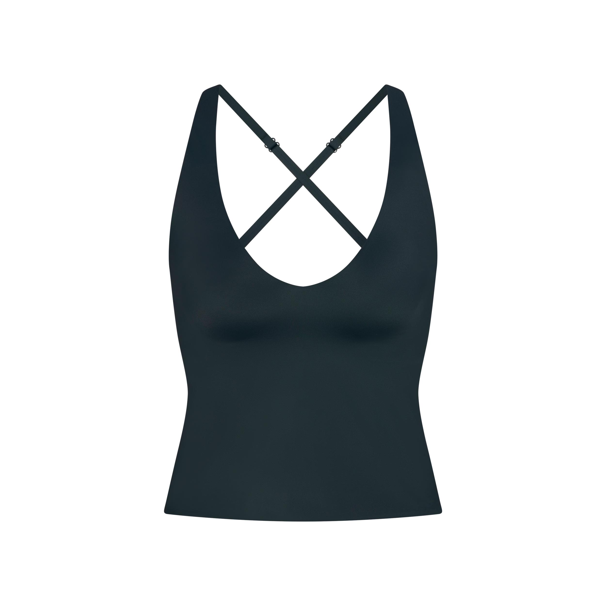 Nike Womens SKIMS Shine V-Neck Tank Top | SLSLS8621W-DKT Product Image