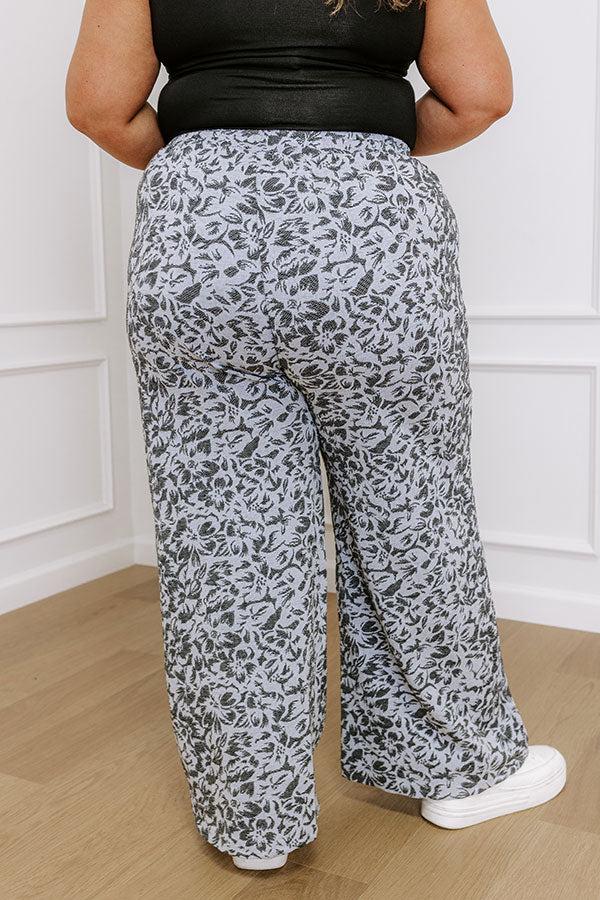 Boho Feels High Waist Jacquard Knit Pants Curves Product Image