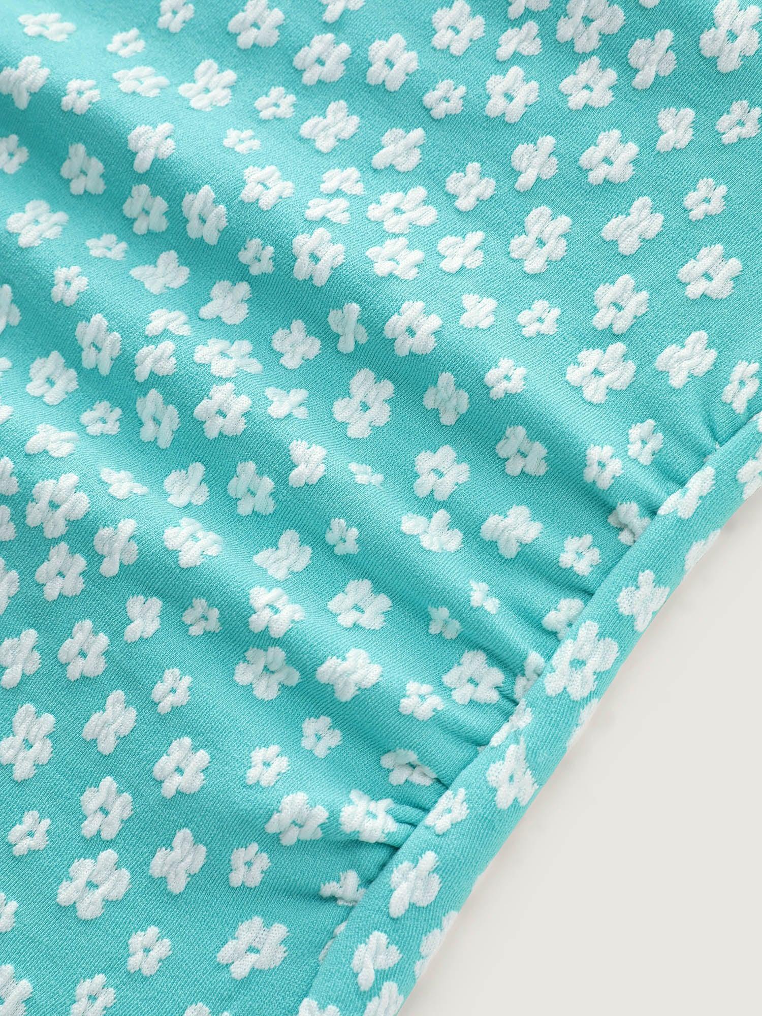 Micro Floral Print Tummy-Control One-Piece Swimsuit Female Product Image