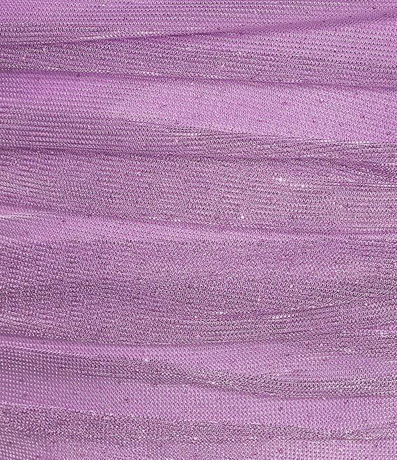 B. Darlin One-Shoulder Triple Bungee Strap Allover Shirring Midi Bodycon Dress Product Image