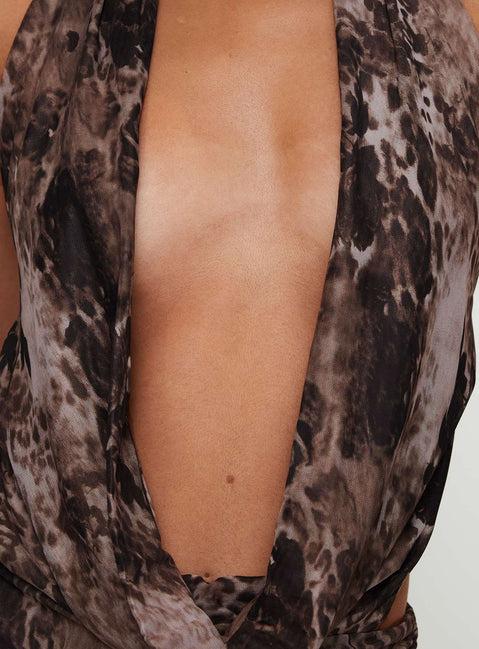 Tigress Halter Mini Dress Multi Product Image