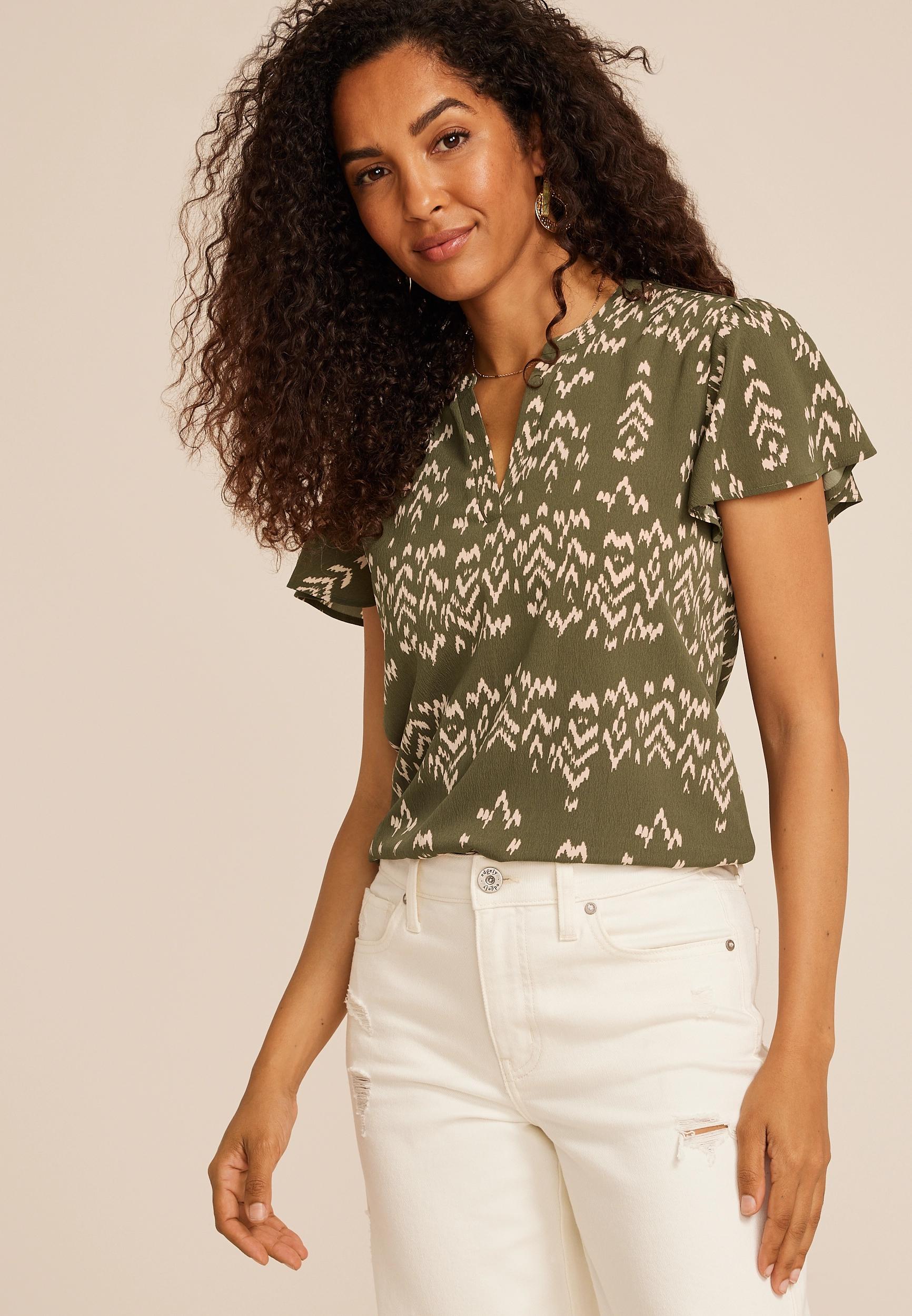 Atwood Flutter Sleeve Blouse Product Image