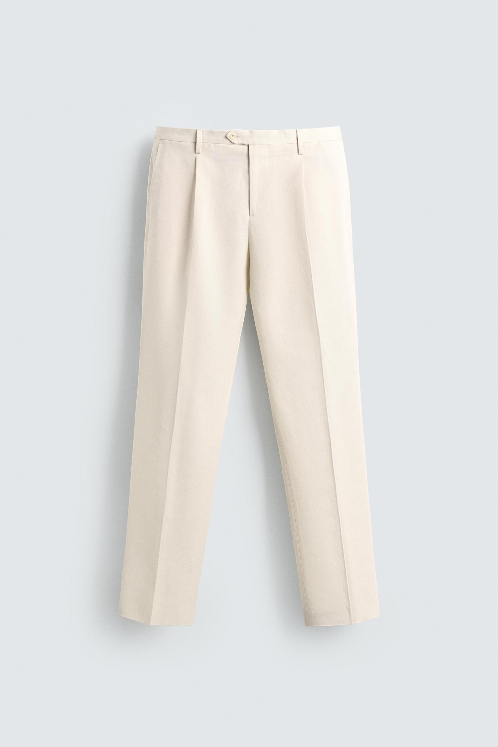 REGULAR FIT PLEATED PANTS Product Image