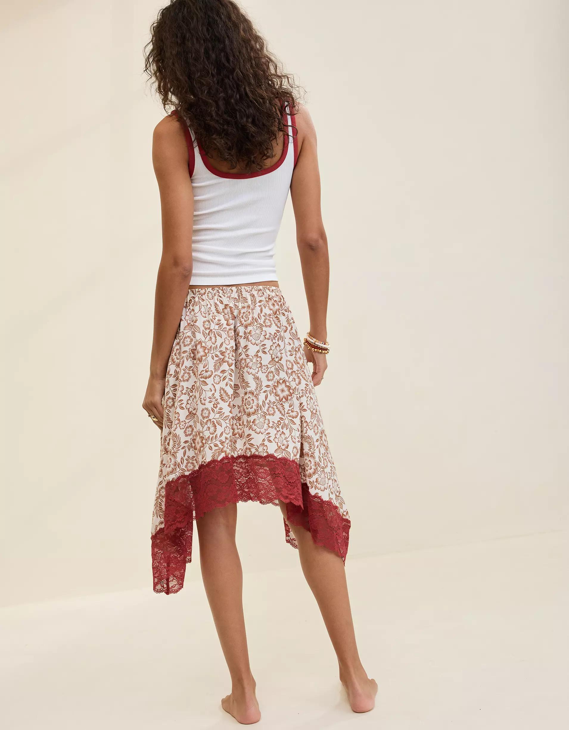Aerie Handkerchief Midi Skirt Product Image