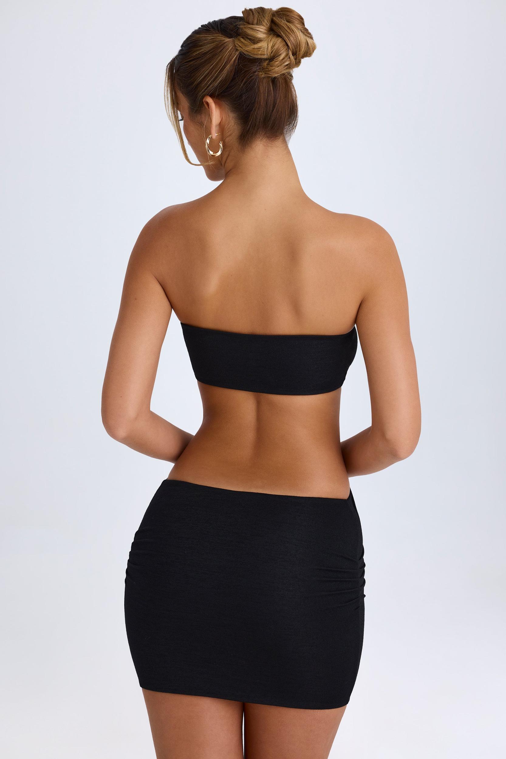 Bandeau Cut-Out Mini Dress in Black Female Product Image