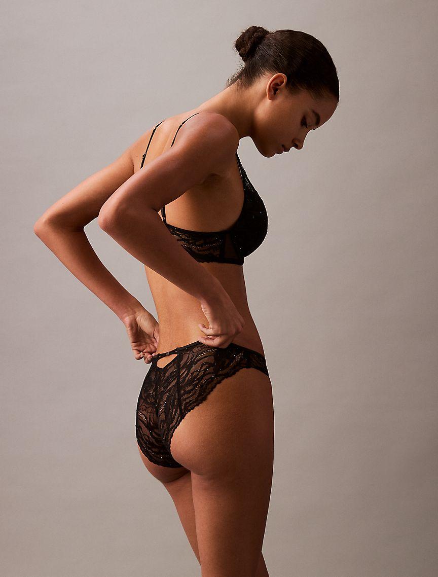 CK Black Floral Lace Bikini Product Image