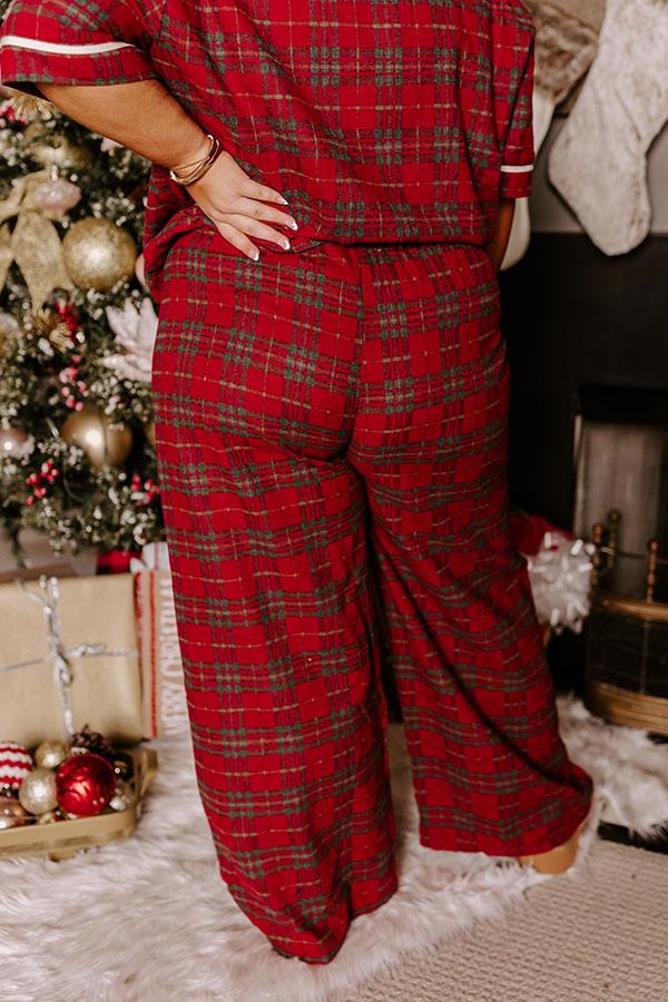 Pretty In Plaid Pajama Pants Curves Product Image