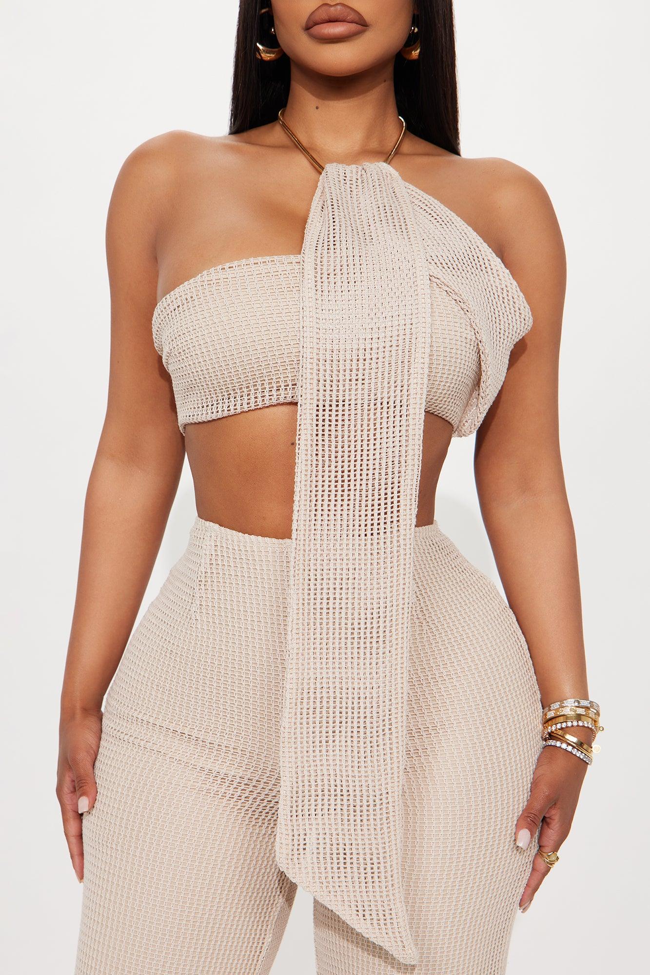Body Tempo Crochet Jumpsuit - Taupe Female Product Image