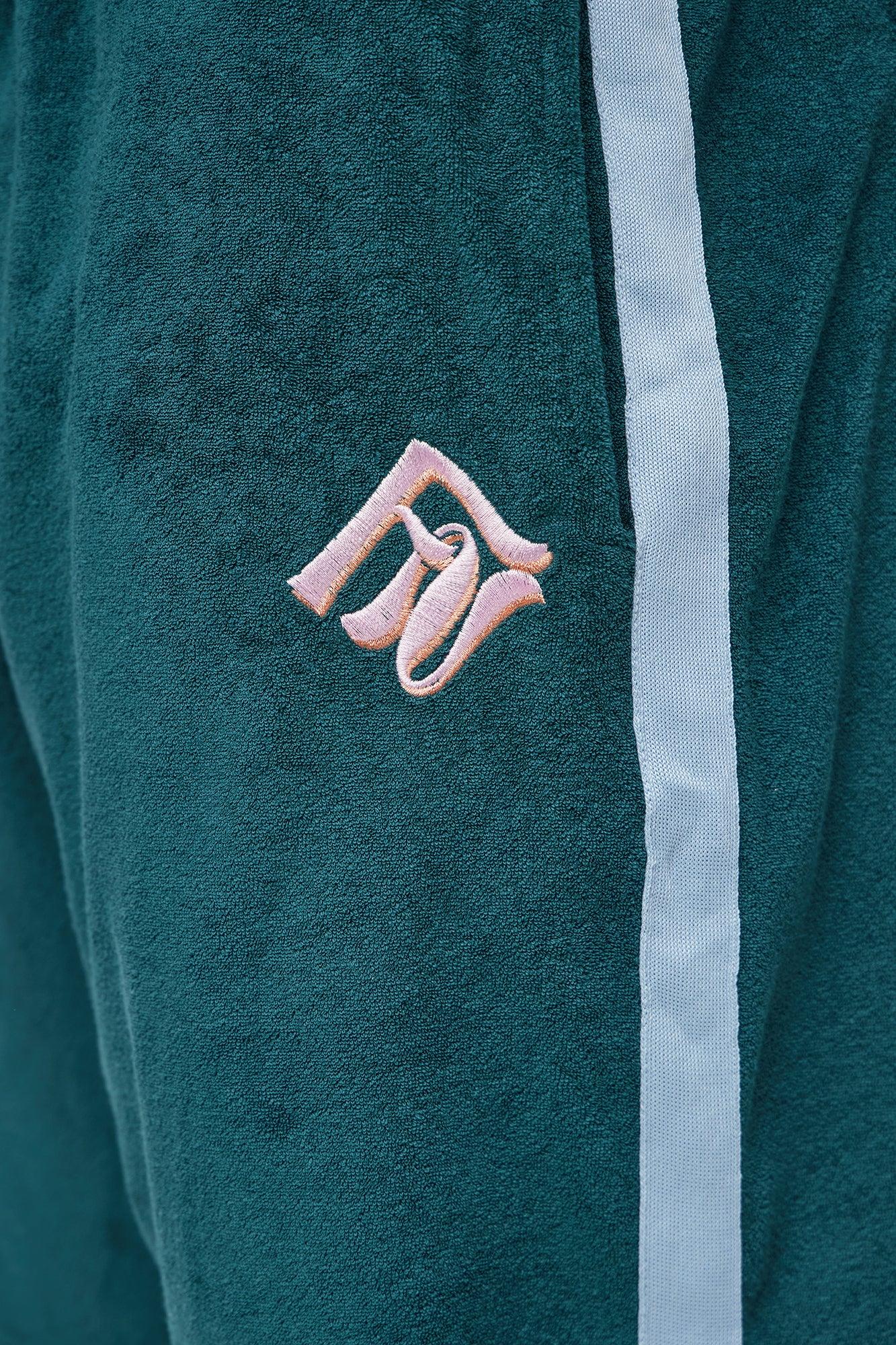 Relaxed Chateau Terry Double Waistband Shorts - Teal/combo Male Product Image