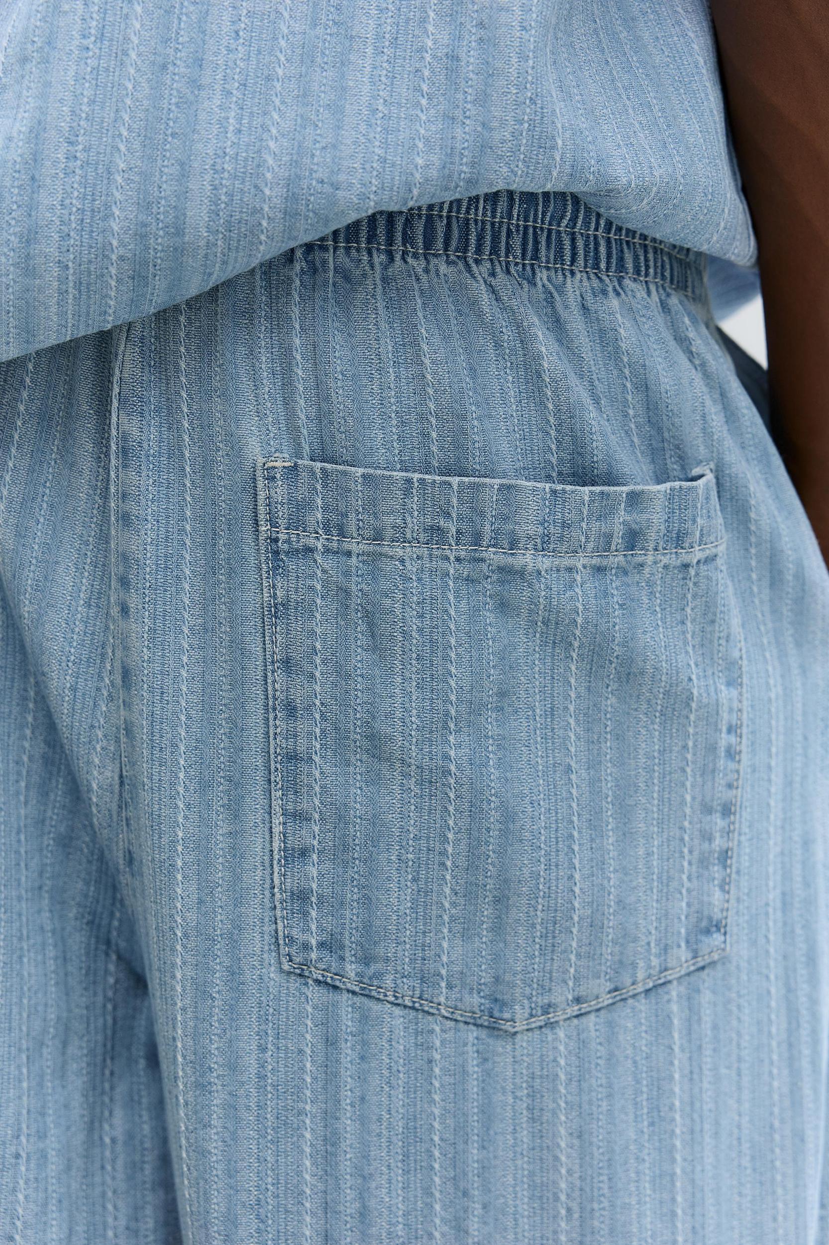 Jacquard denim Bermuda shorts Product Image