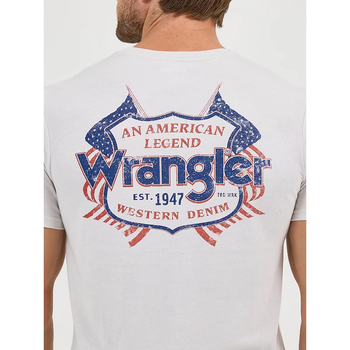 Men's Wrangler Back Graphic T-Shirt in Hound Product Image