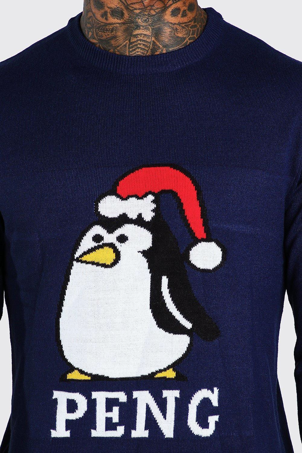 Peng Christmas Sweater | boohooMAN USA Product Image