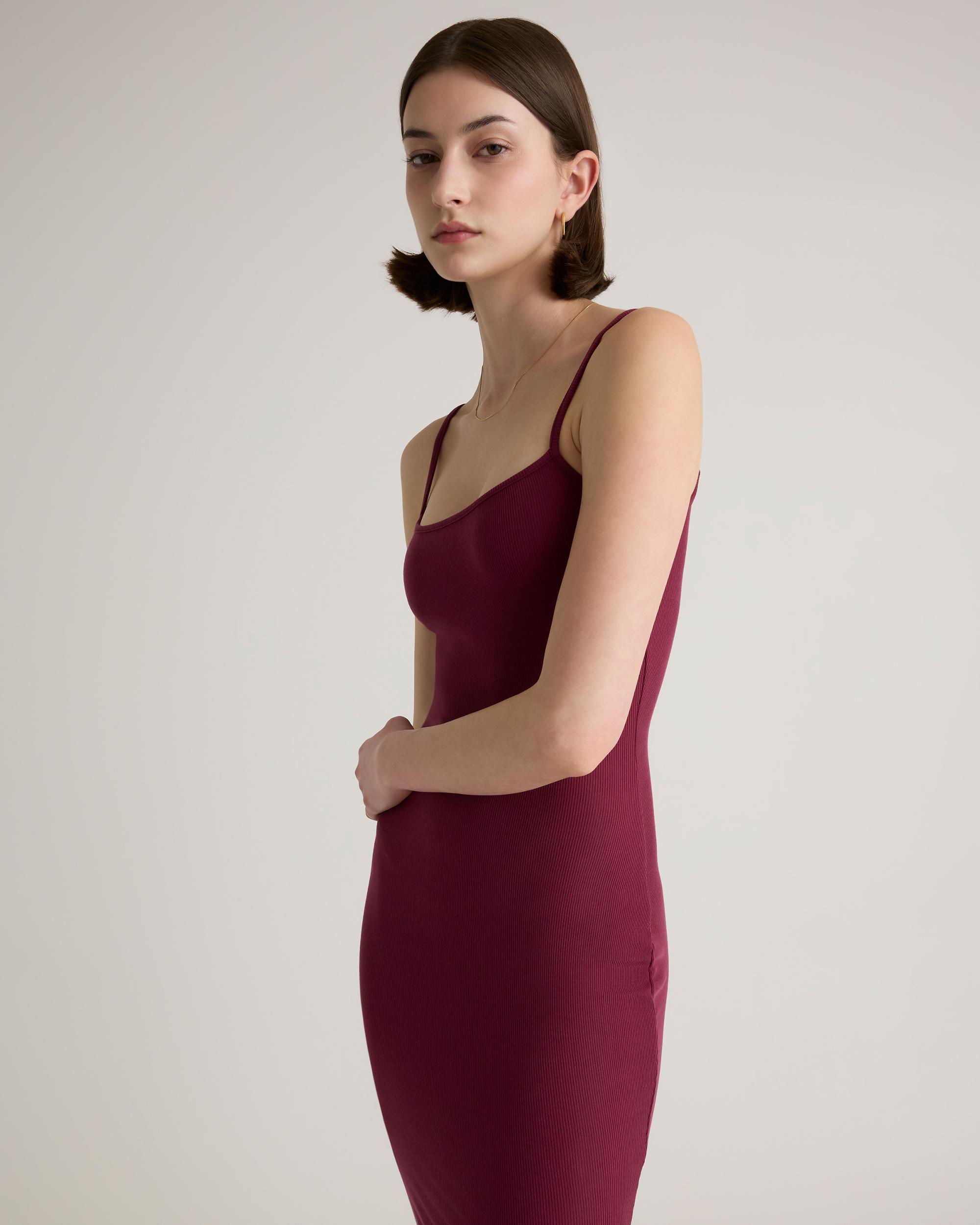 Quince | Women's Tencel Rib Knit Maxi Slip Dress Cotton/Modal Product Image