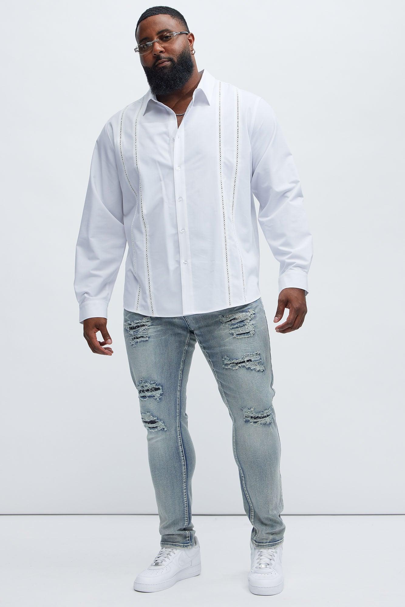 Always Rising Ripped Stacked Skinny Jeans - Medium Blue Wash Product Image