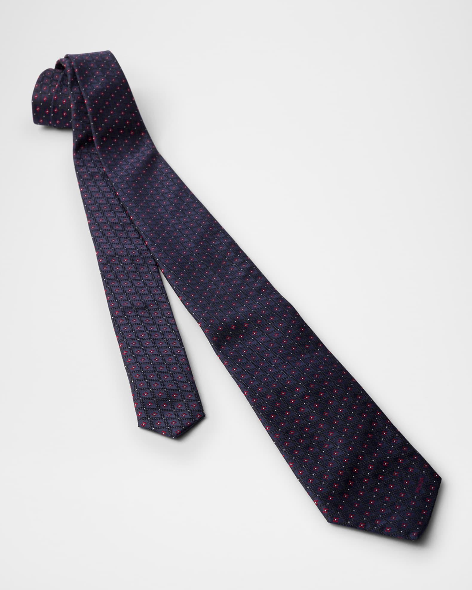 Men's Textured Silk Geometric Tie Product Image