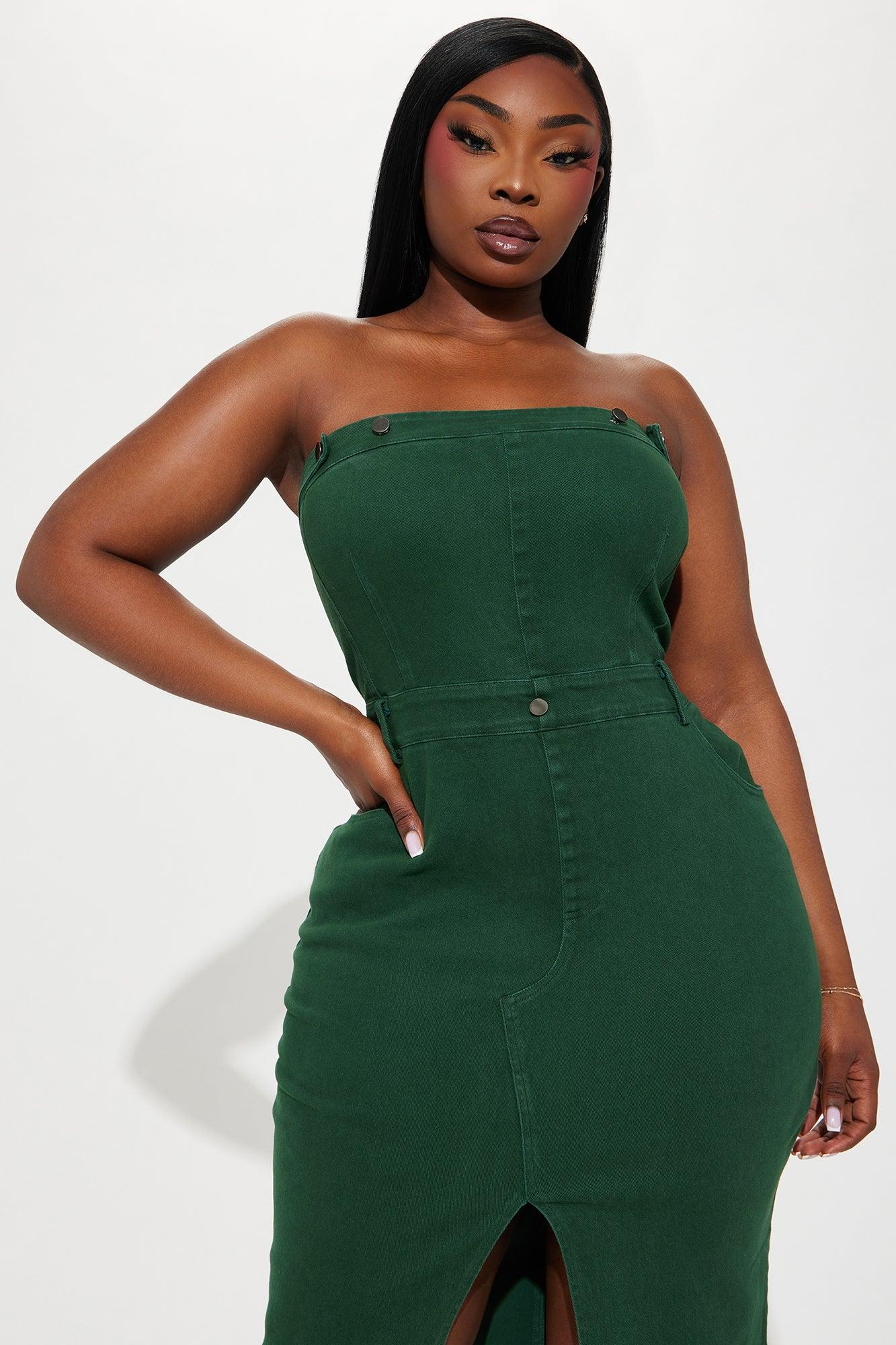 Chicago Denim Midi Dress - Hunter Product Image