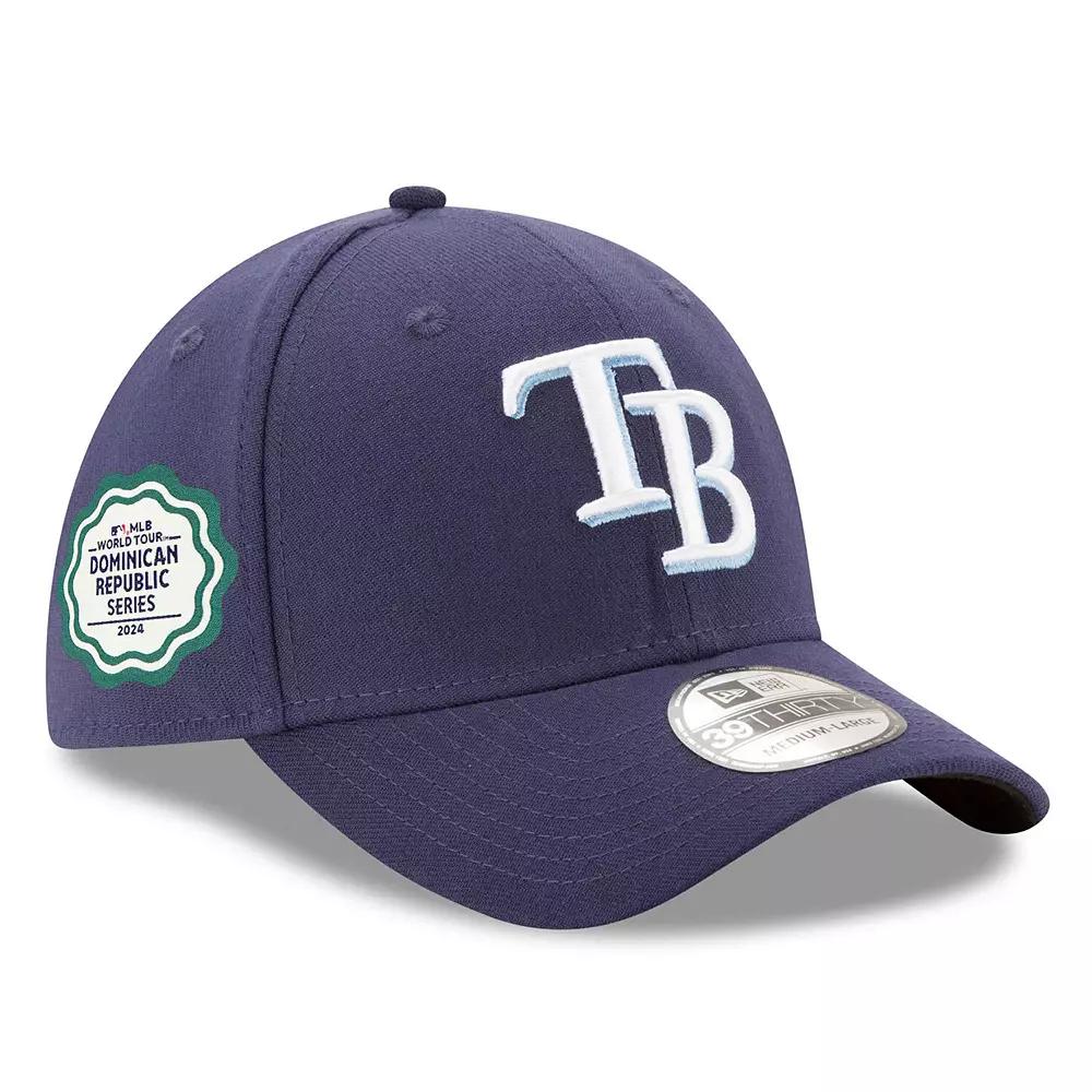 Men's New Era Navy Tampa Bay Rays 2024 MLB World Tour: Dominican Republic Series 39THIRTY Flex Hat, Size: Medium/Large, Blue Product Image