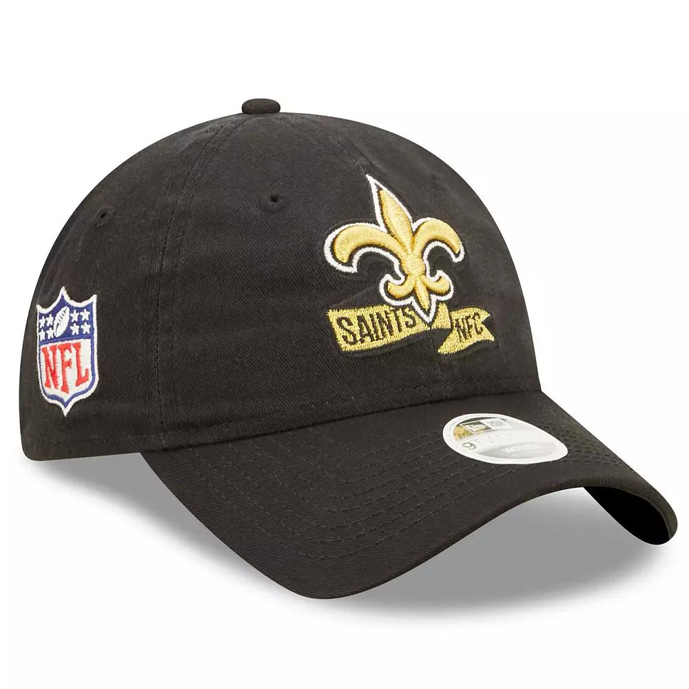Women's New Era Black New Orleans Saints 2022 Sideline Adjustable 9TWENTY Hat Product Image