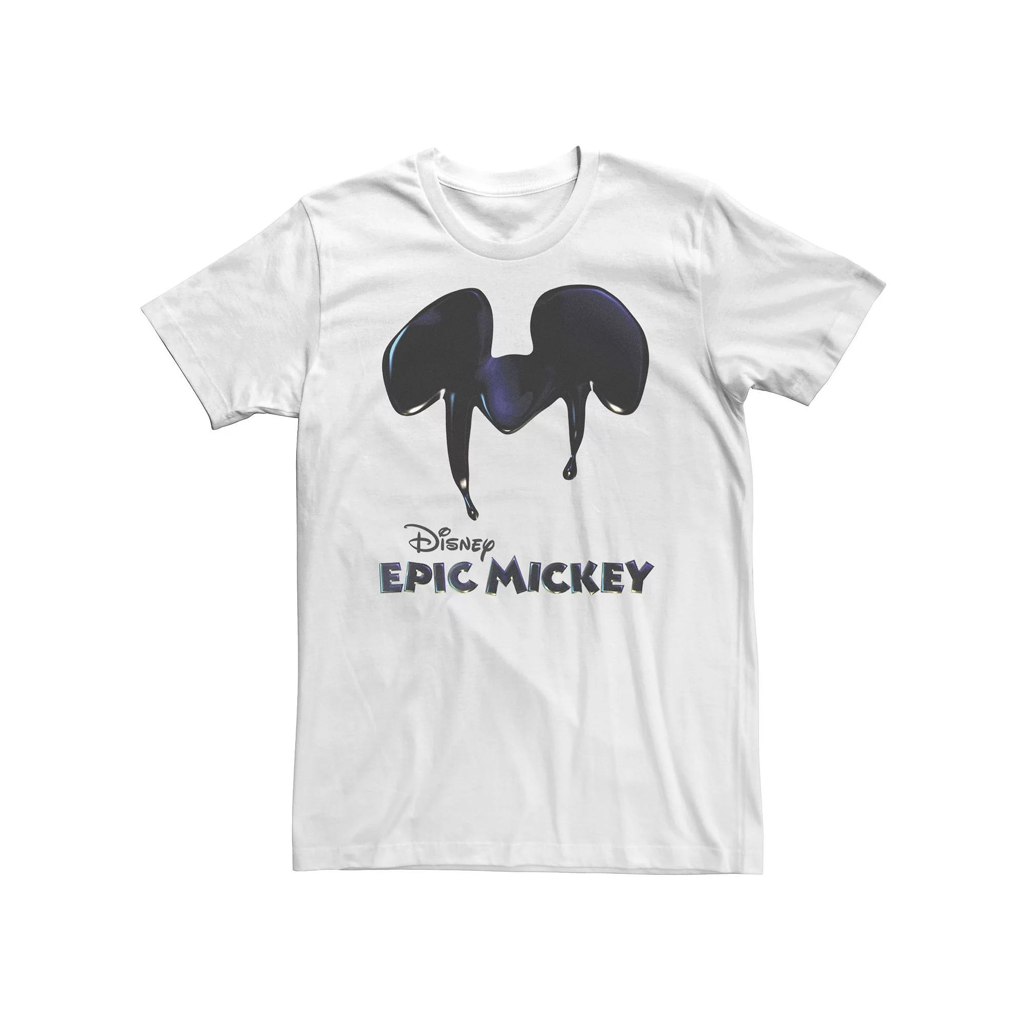 Big & Tall Disney Epic Mickey Dark Paint Drip Logo Tee, Men's,  Product Image