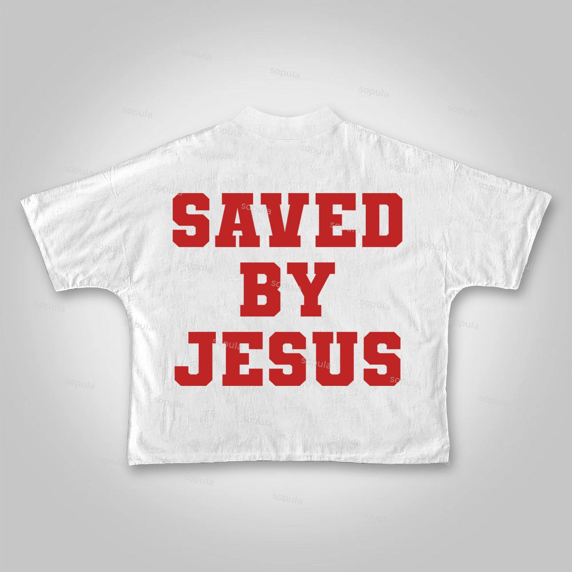 Sopula Saved By Jesus No. 77 Graphics Cropped T-shirts Product Image