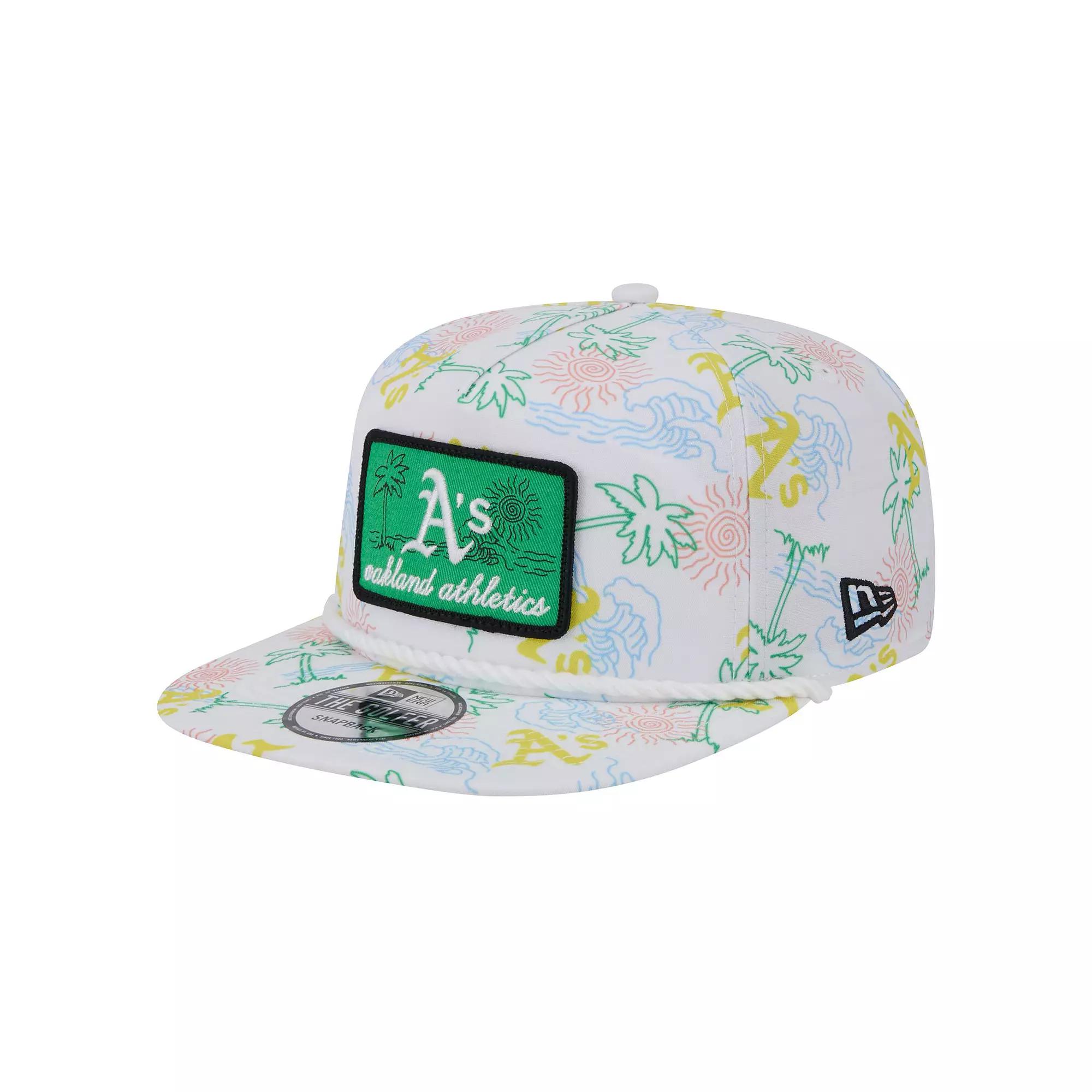 Men's New Era White Oakland Athletics Islander Golfer Snapback Hat Product Image