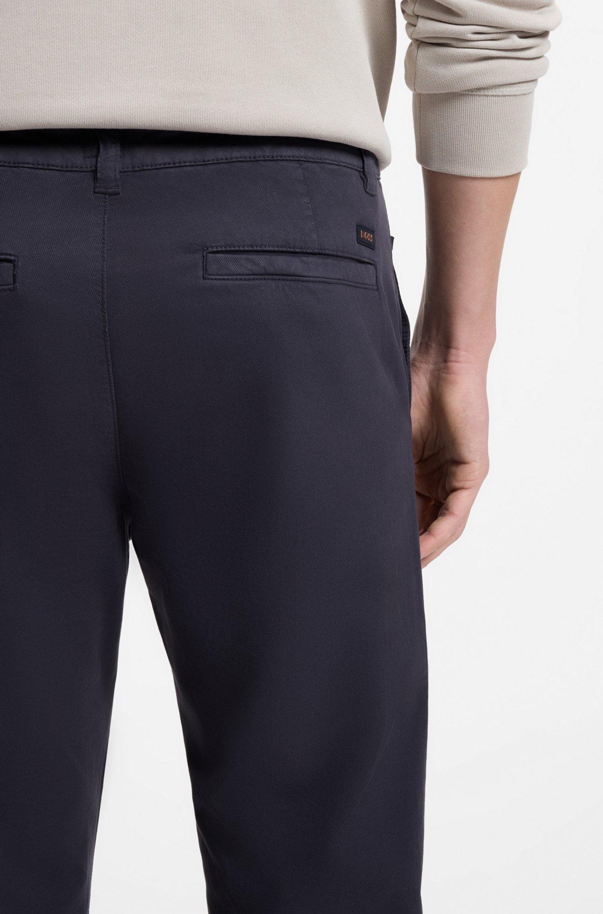 Tapered-fit chinos in a structured cotton Product Image