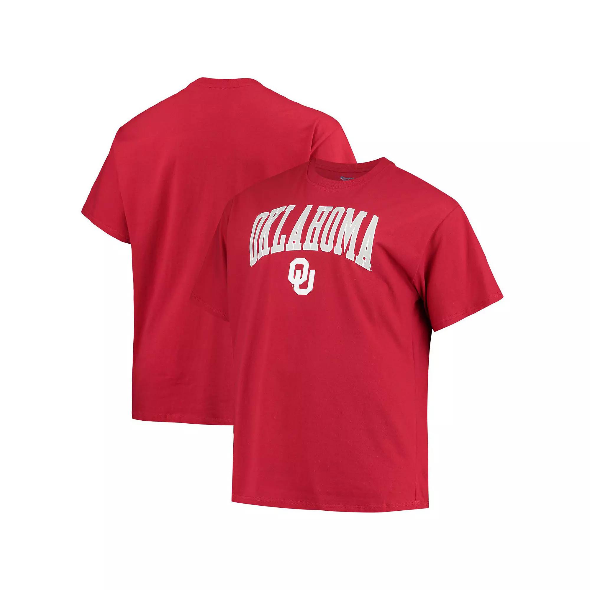 Men's Champion Crimson Oklahoma Sooners Big & Tall Arch Over Wordmark T-Shirt,  Product Image