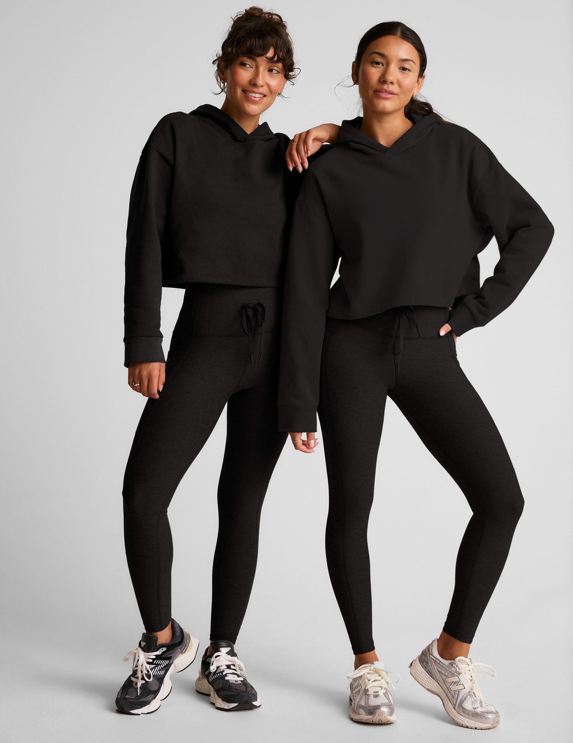 LuxeFleece Happiness Cropped Hoodie Product Image