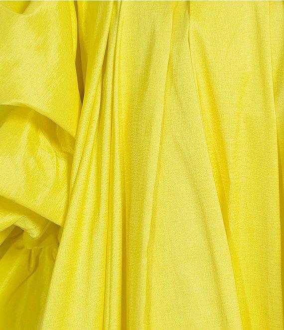 Terani Couture Taffeta Sweetheart Halter Neck Sleeveless Side Ruffle A-Line Ball Gown Product Image