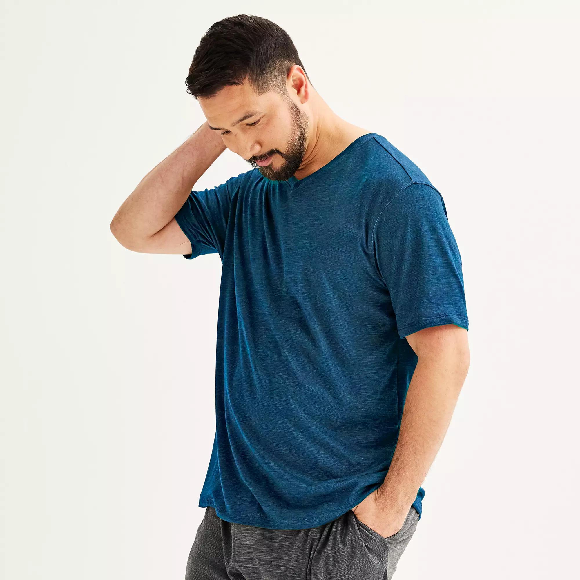 Big & Tall Sonoma Goods For Life® Supersoft V-Neck Pajama Shirt, Men's,  Product Image