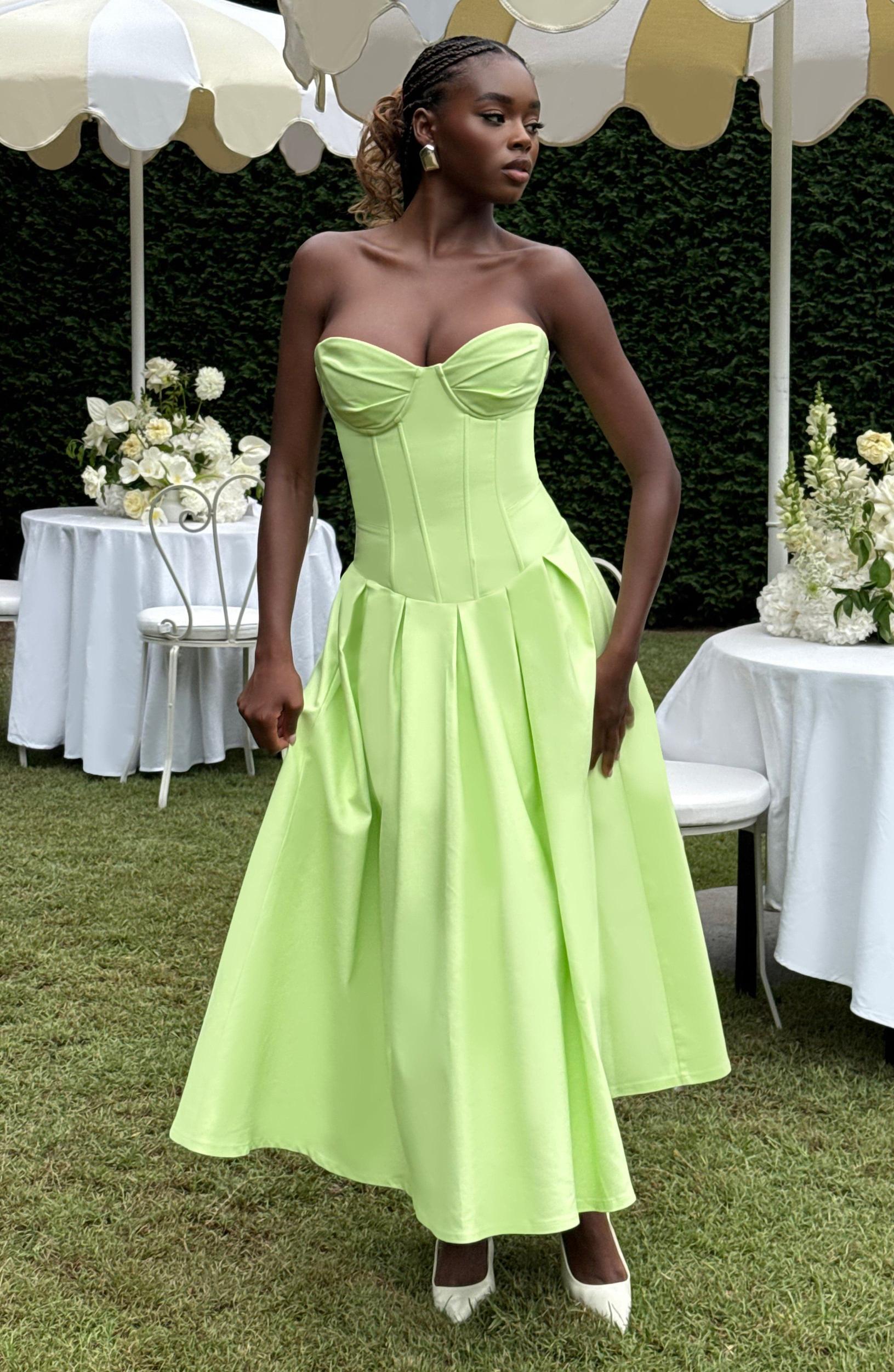 Salma Midi Dress - Lime Product Image