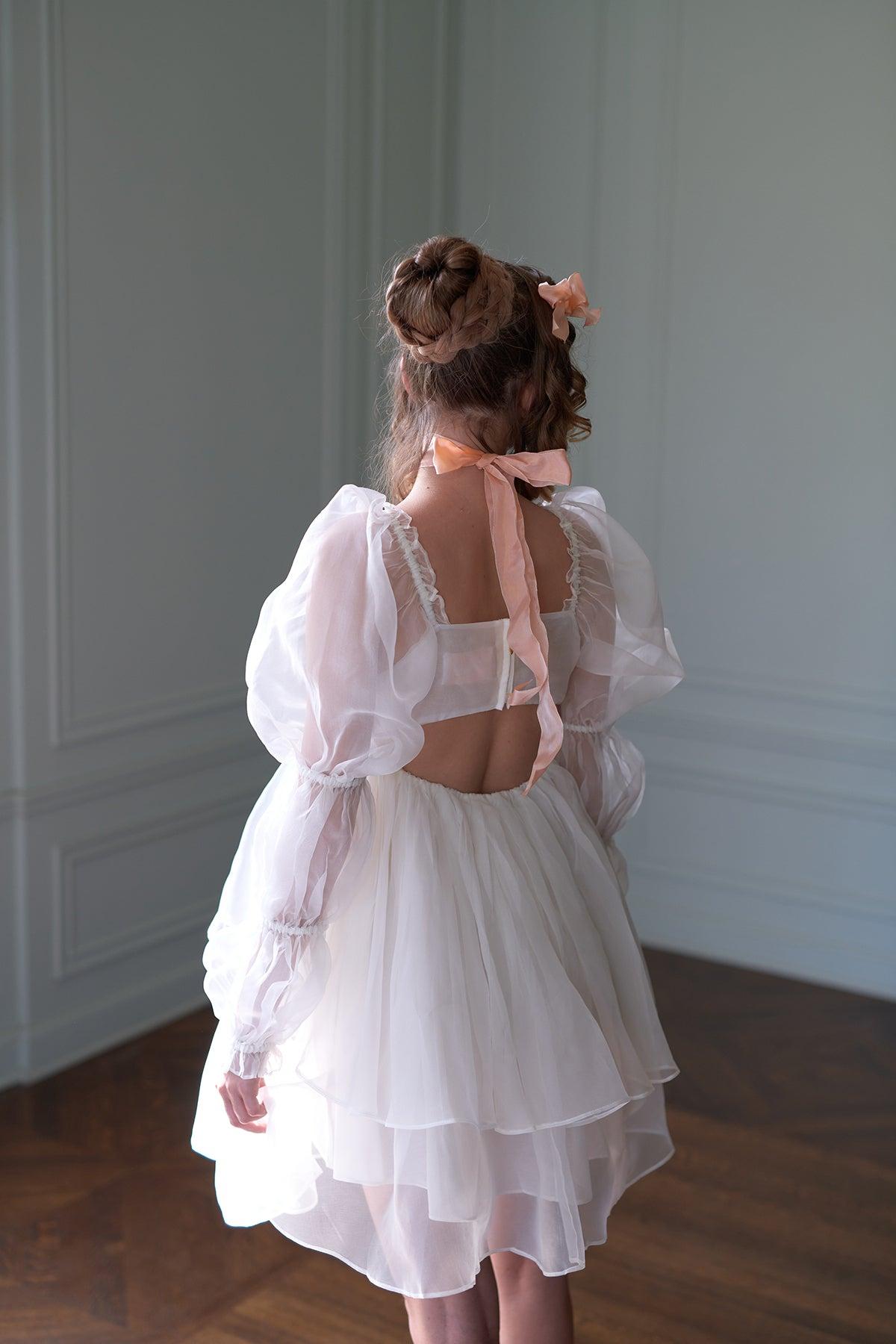 The Silk Gauze Ivory Moonlight Dress Product Image