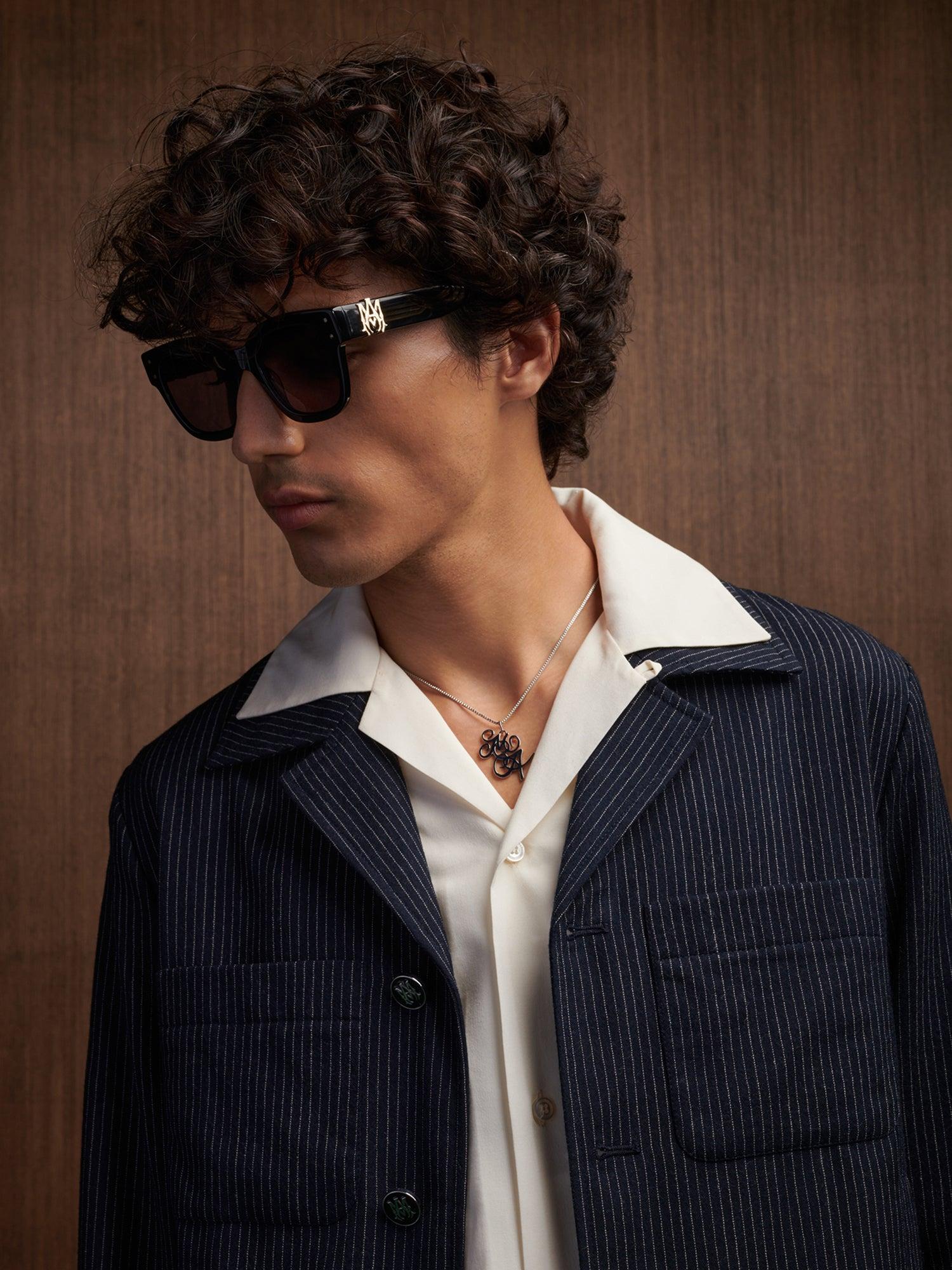 PINSTRIPE CADET JACKET - Midnight Blue Product Image