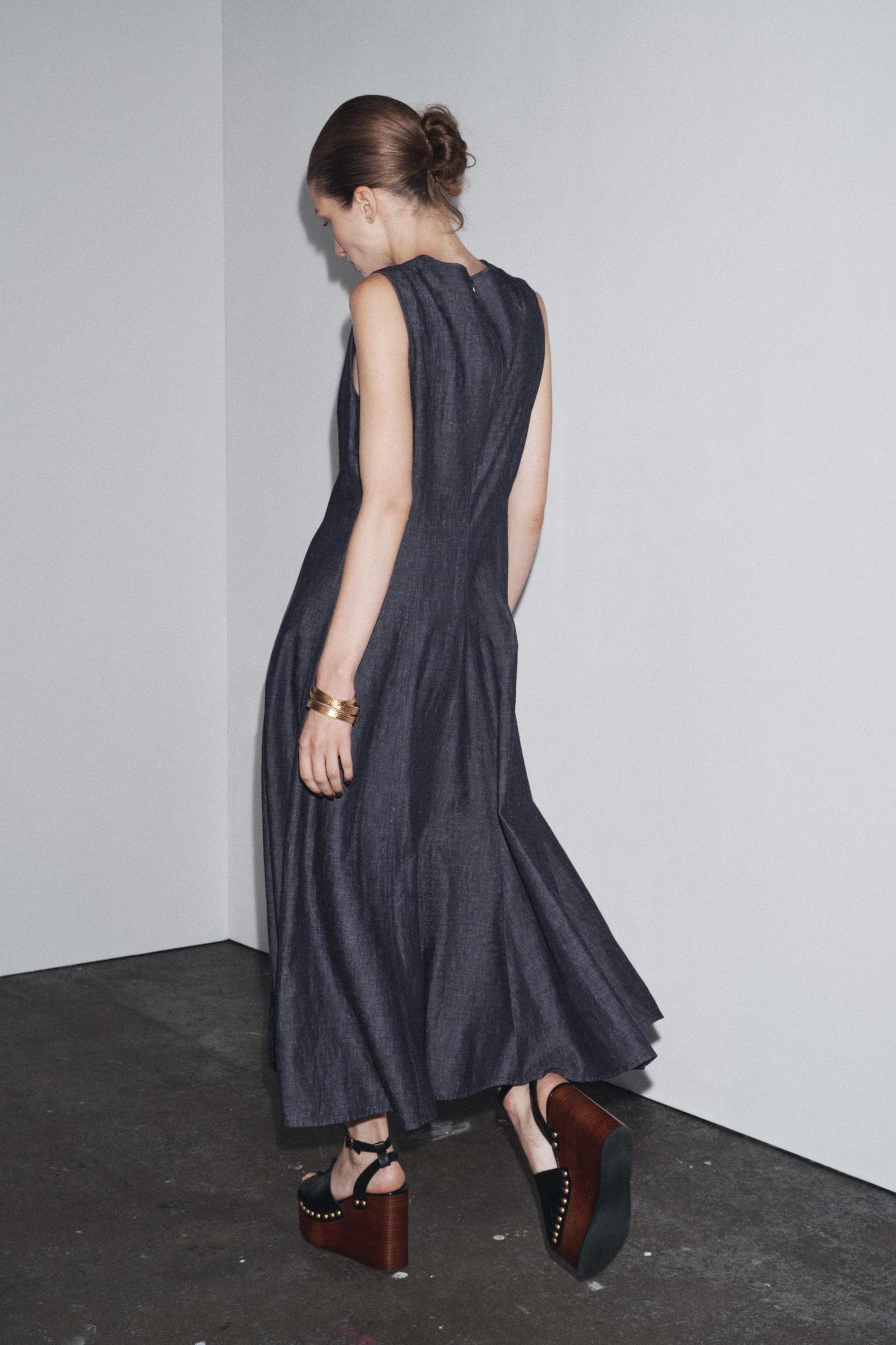 ZW COLLECTION DENIM MIDI DRESS Product Image
