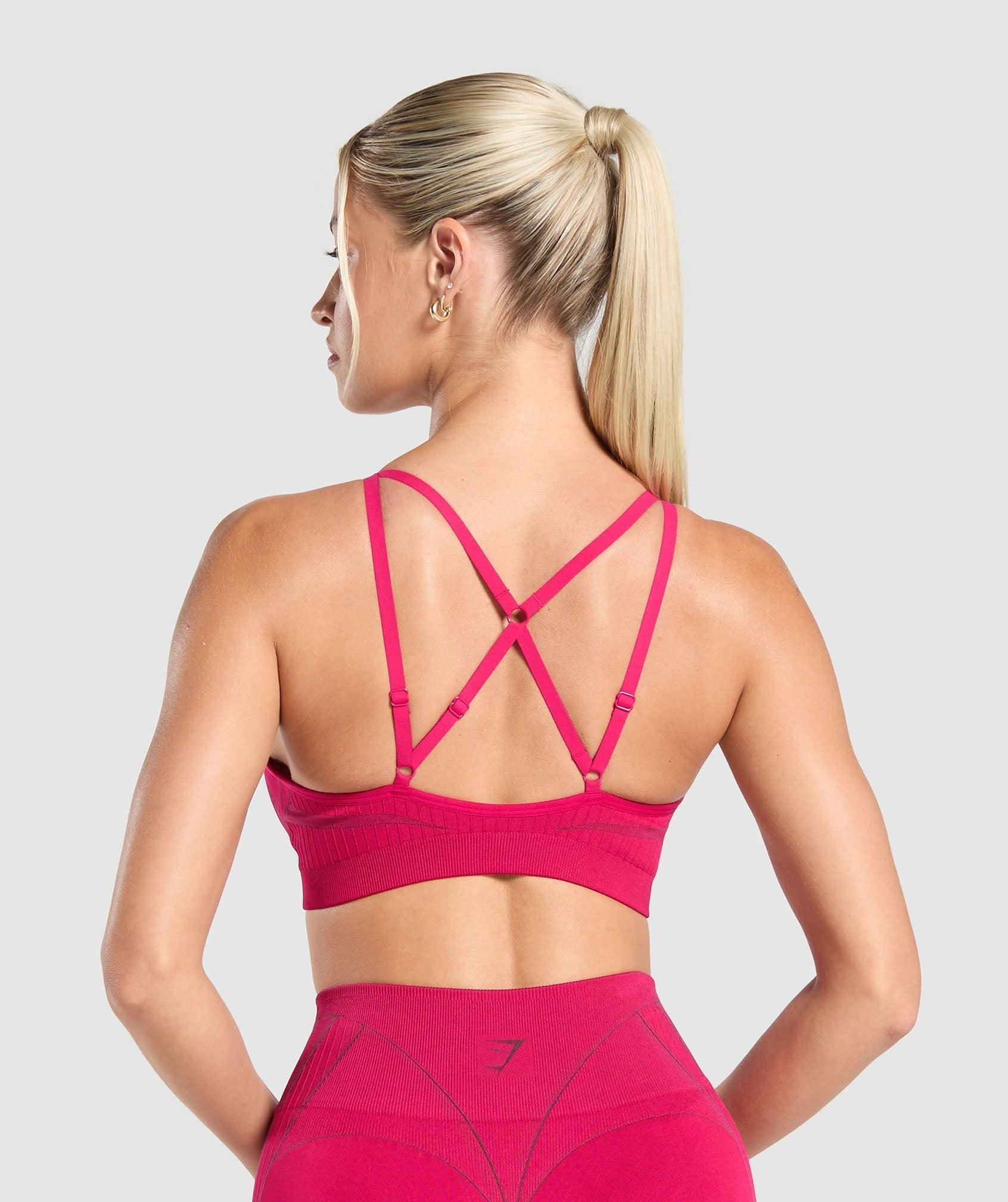 Gymshark Apex Contrast Sports Bra - Build Pink/Asphalt Grey Female Product Image