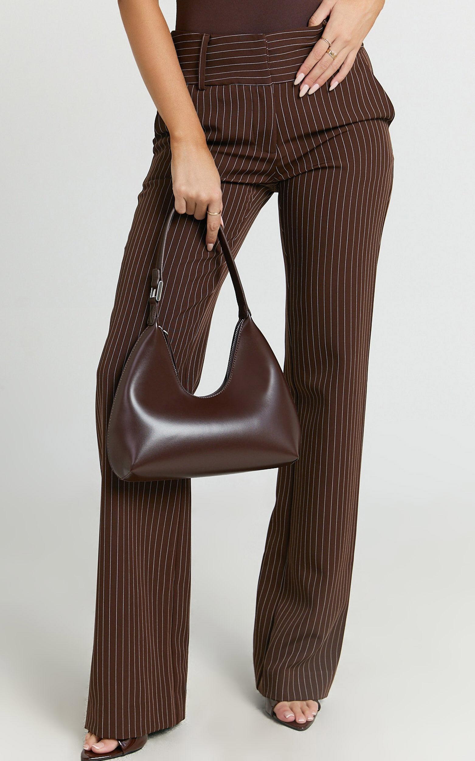 Calabasas Bag - PU Shoulder Bag in Chocolate Product Image