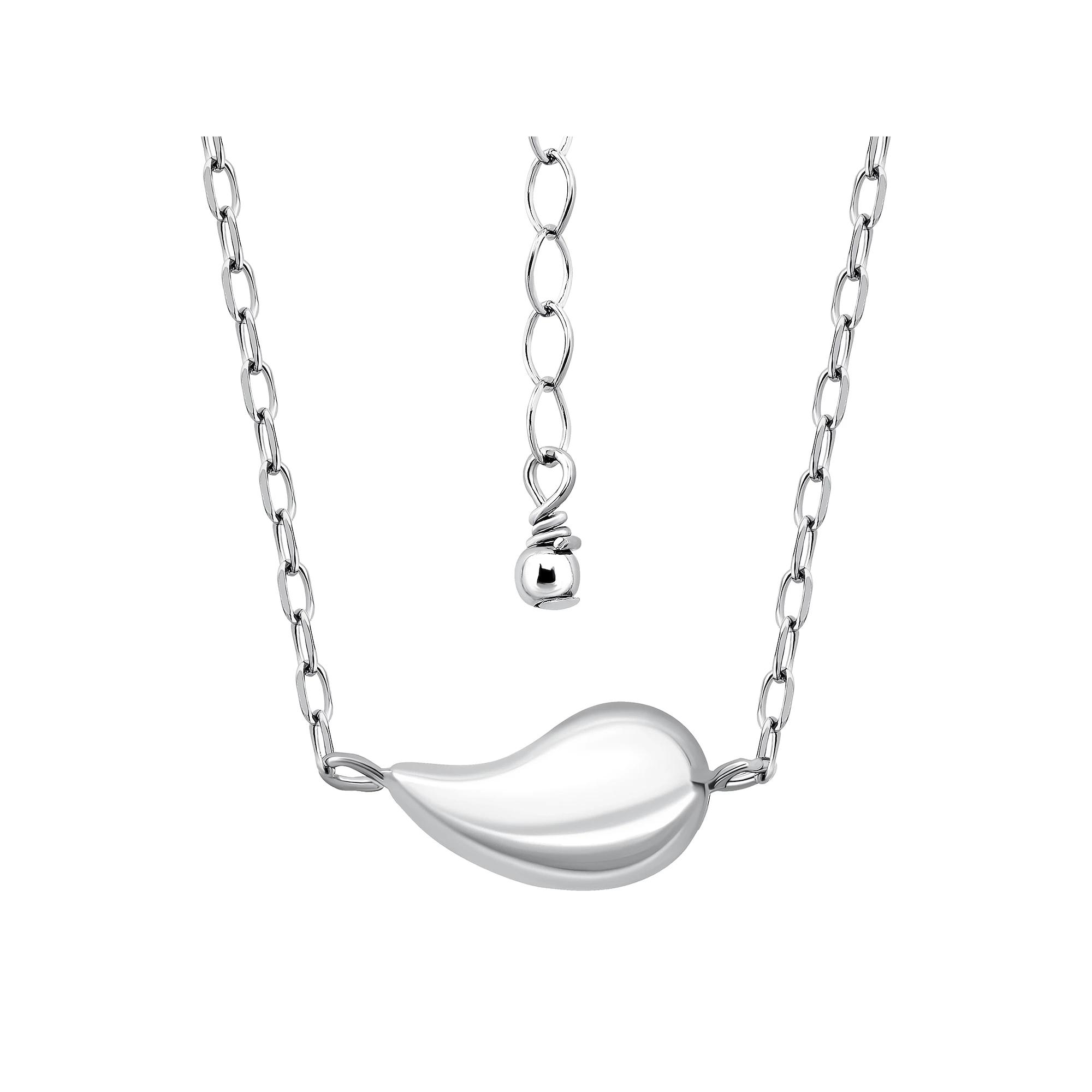 Aleure Precioso Teardrop Frontal Necklace, Women's, Size: 16-18" ADJ, Silver Tone Product Image