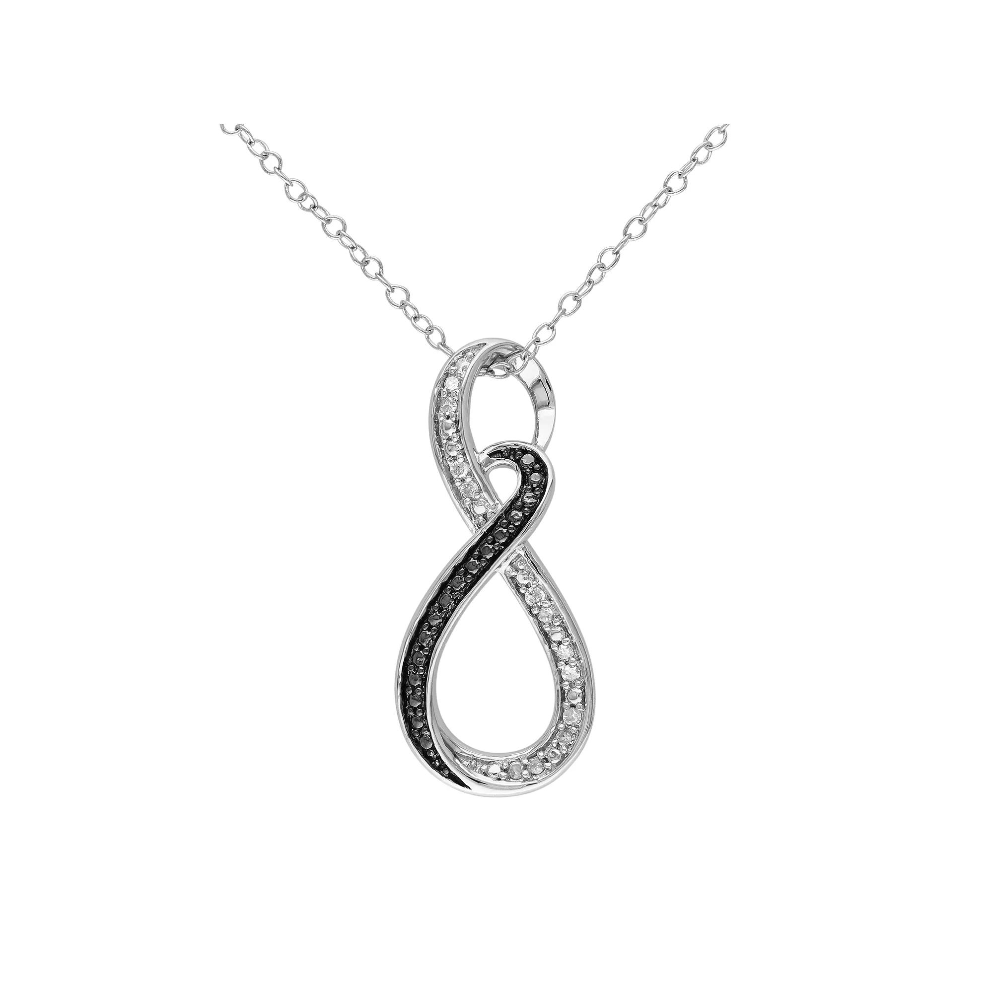 Stella Grace Diamond Accent Two Tone Sterling Silver Infinity Pendant Necklace, Women's, Size: 18", Multicolor Product Image