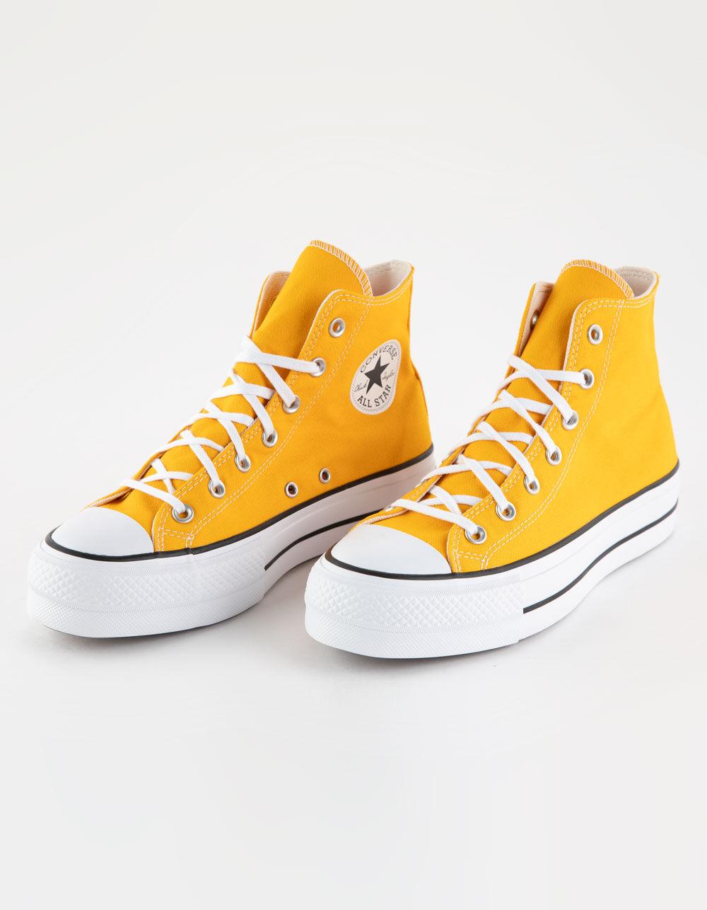 CONVERSE Chuck Taylor All Star Lift Womens High Top Shoes - YELLOW Product Image
