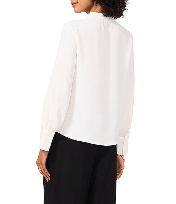 Vince Camuto Cuffed Long Sleeve V Neckline Blouse Product Image