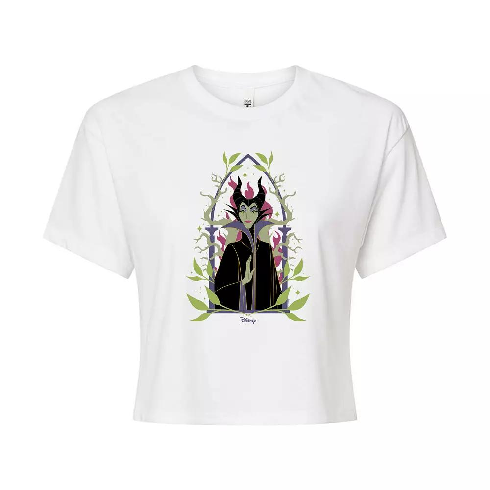 Disney's Sleeping Beauty Maleficent Juniors' Cropped Tee, Girl's,  Product Image