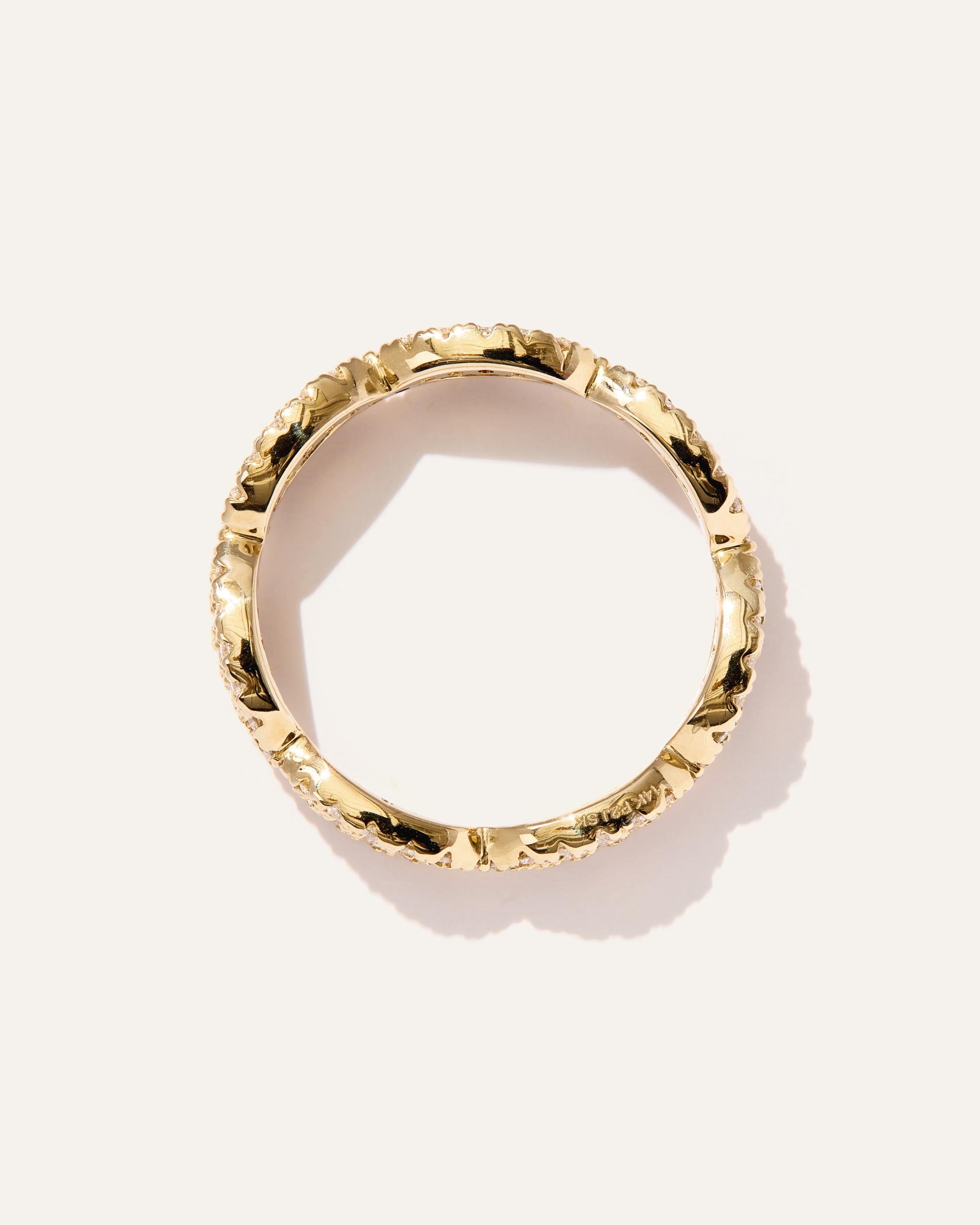 Quince | Women's 14K Gold Diamond Infinity Band Rings Product Image