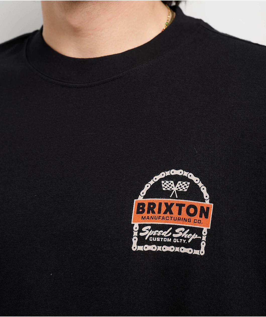 Brixton Drayton Black Classic Wash Heavyweight T-Shirt Product Image