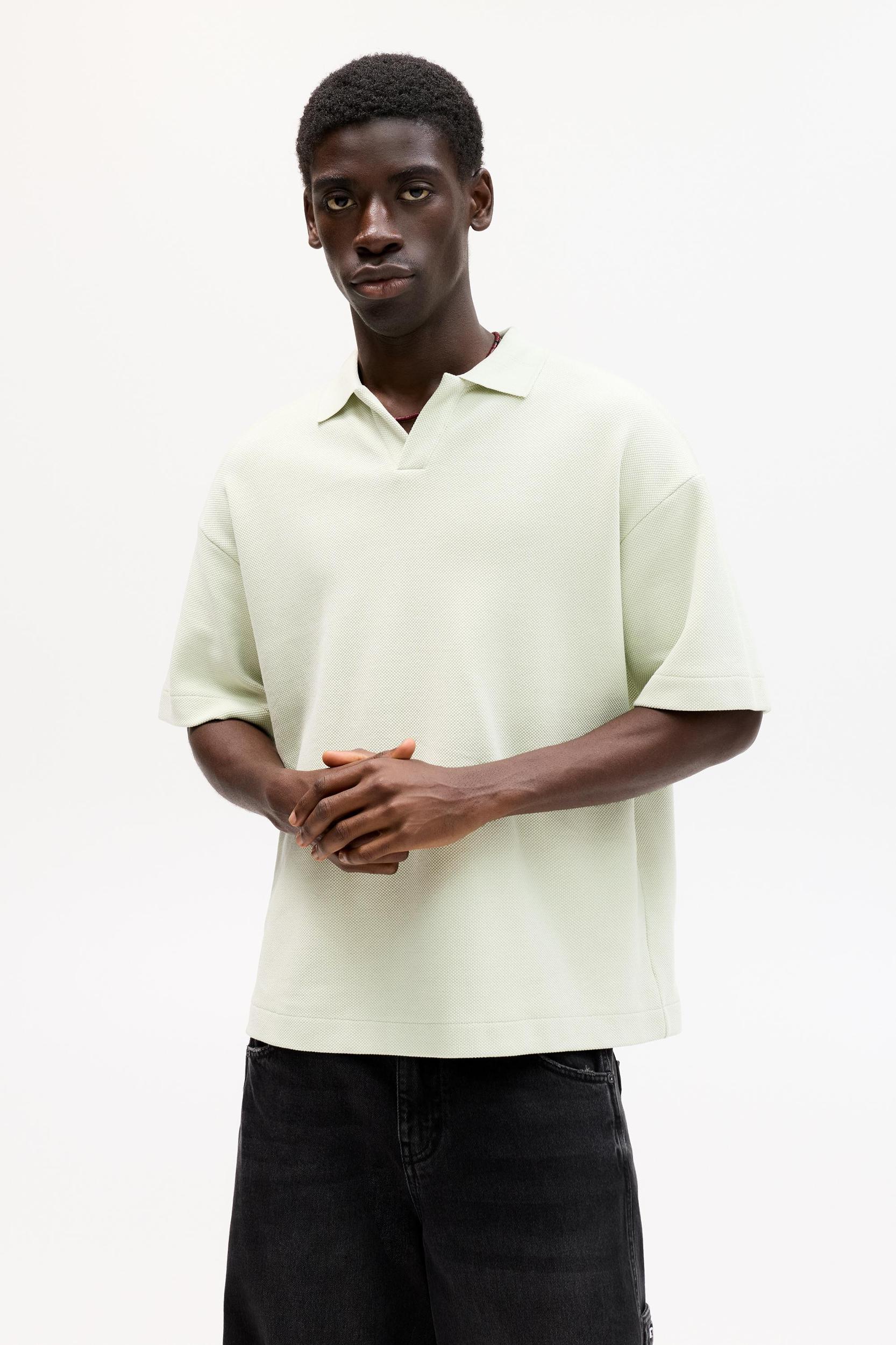 Boxy fit short sleeve polo shirt Product Image